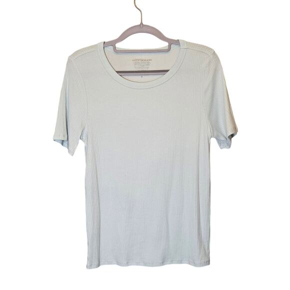 Lucky Brand Mini-Rib Crew Neck T-Shirt NWOT sz. M - Picture 1 of 3